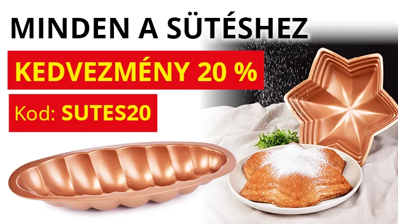 20% KEDVEZMÉNY A SÜTÉSRE